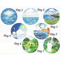 6"" Creation Circles Felt Figures For Flannel Board Bible Stories-Precut