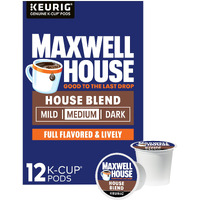 Maxwell House House Blend Medium Roast K-Cup Coffee Pods (12 Pods)