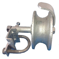 Rolling Gate Track Wheel For Sliding Chain Link Fence Heavy Duty Cast Iron Wheel With Galvinized Coating, Rear Roller Guide With Hardware