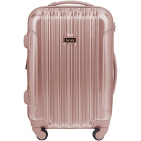 Kensie Women's Alma Hardside Spinner Luggage, Rose Gold, Carry-On 20-Inch