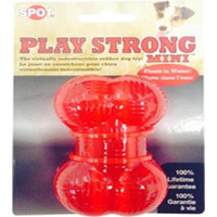 Spot Ethical Dog Ethical Pets 54099 Play Strong Rubber Bone, 3.5"", Red