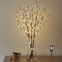 Litbloom Lighted Brown Willow Branches 30In 150 Led Plug In With Timer And Dimmer Tree Branch Lights With Warm White Lights For Holiday Christmas Home Decoration