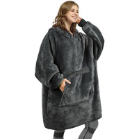 Catalonia Oversized Wearable Blanket Hoodie Sweatshirt, Comfortable Sherpa Lounging Pullover For Adults Men Women Teenagers Wife Girlfriend Gift