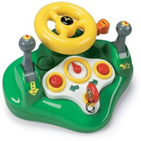 John Deere Busy Driver, Kids Toy Steering Wheel & Driving Dashboard, 12 Months And Up Green