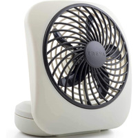 O2Cool Treva 5 Inch Battery Powered Fan Portable Desk Fan 2 Cooling Speeds With Compact Folding & Tilt Design Small Fan Cubicle Accessories Mini Fan Portable (Grey)