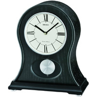Seiko James Rounded Mantel Chime Clock, Black