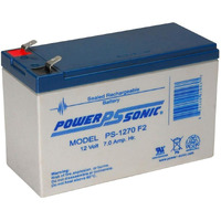 Power-Sonic Rechargeable Sealed Lead Acid Battery Ps-1270 12V 7.0 Ah @ 20-Hr. 12V 6.5 Ah @ 10-Hr