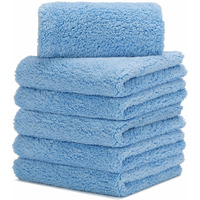 Carcarez Microfiber Towels For Cars, Car Drying Wash Detailing Buffing Polishing Towel With Plush Edgeless Microfiber Cloth, 450 Gsm 16X16 In. Pack Of 6