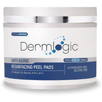 Anti Aging Resurfacing Peel Pads- Triple Action Chemical Peel Pads Combined With Glycolic, Lactic, And Salicylic Acids. Smooths Fine Lines, Wrinkles, Dark Spots, And Imperfections To Enhance The Skin