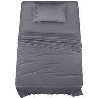 Utopia Bedding Twin Bed Sheets Set - 3 Piece Bedding - Brushed Microfiber - Shrinkage And Fade Resistant - Easy Care (Twin, Grey)