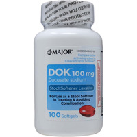 Major Dok Stool Softener Softgels 100 Mg Softgel Per Bottle