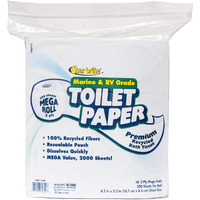 Star Brite Toilet Tissue Marine/Rv Grade Fast Dissolving Paper - 2 Ply, 4 Mega Rolls 2000 Sheets (071850)