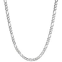 Savlano 925 Sterling Silver 4Mm Italian Solid Figaro Link Chain Necklace Comes With A Gift Box For Men & Women - Made In Italy (24, 4Mm)