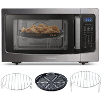 Toshiba 4-In-1 Ml-Ec42P(Bs) Countertop Microwave Oven, Smart Sensor, Convection, Air Fryer Combo, Mute Function, Position Memory 13.6"" Turntable, 1.5 Cu Ft, 1000W, Black