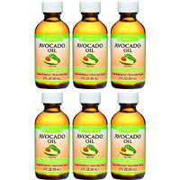 De La Cruz Avocado Oil - Expeller Pressed Pure 100% Avocado Oil For Hair And Body - Lightweight Body Oil For Dry Skin - 2 Fl Oz (6 Bottles)