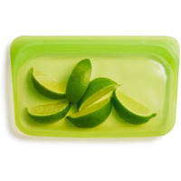 Stasher Platinum Silicone Food Grade Reusable Storage Bag, Lime (Snack) | Reduce Single-Use Plastic | Cook, Store, Sous Vide, Or Freeze | Leakproof, Dishwasher-Safe, Eco-Friendly | 12 Oz