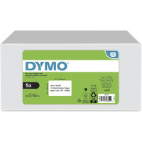 Dymo Authentic Lw Extra-Large Shipping Labels For Labelwriter Label Printers, White, 4"" X 6"", 5 Rolls Of 220 (1100 Total)