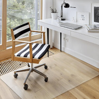 Azadx Office Chair Mat For Hard Floors 36 X 48, Clear Pvc Hardwood Floor Mat, Durable Plastic Floor Protector For Home And Office Use (36"" X 48"" Rectangle)
