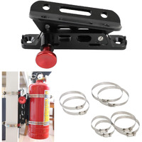 Aufer Quick Release Aluminum Roll Bar Fire Extinguisher Mount Holder Compatible With For Jeep Wrangler Gladiator Bronco Utv Polaris Rzr Can-Am (Support 1-10Lb Extinguishers),8 Mounting Clamps
