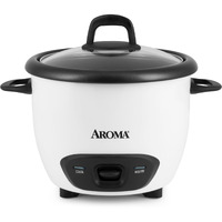 Aroma Housewares 6-Cup (Cooked) (3-Cup Uncooked) Pot-Style Rice Cooker (Arc-743G) , White