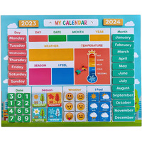 My First Daily Magnetic Calendar | Weather Station For Kids | Moods And Emotions | Preschool Learning Toys | Classroom Calendar Set |Usable On Wall Or Fridge