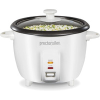 Proctor Silex Rice Cooker & Food Steamer Steam And Rinsing Basket, 10 Cups Cooked (5 Cups Uncooked), White