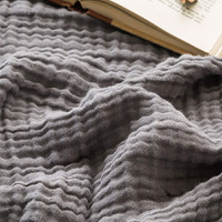 Emme Cotton Blanket Muslin Throw Blanket For Couch Breathable Gauze Blanket All Season Soft And Lightweight Muslin Blankets For Adults Blanket (Grey, 50""X70"")