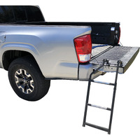 Beech Lane Pickup Truck Tailgate Ladder - Universal Fit, Stainless Steel Self Drilling Hex Screws For Easy Install, Durable Aluminum Step Grip Plates, And Sturdy Rubber Ladder Feet