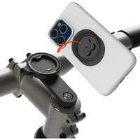 Fastand Bike Phone Holder Handlebar, [1S Lock] Mountain Bike Phone Mount Stem - Aluminum [Security Clamp] With Universal Adapters For Iphone & Android Cell Phones - Black, 1St Gen