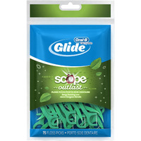 Oral B Glide Floss Picks Plusx 40Mm Outlast - Long Lasting Mint - 75 Ct