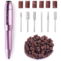 Melodysusie Portable Electric Nail Drill,Pc120B Compact Efile Electrical Professional Nail File Kit For Acrylic, Gel Nails, Manicure Pedicure Polishing Shape Tools Design For Home Salon Use, Purple
