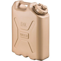 Scepter 5 Gallon Water Container, 20 Liter Portable Military Style Storage For Camping, Outdoors And Emergency, With Bpa-Free Plastic, Sand, 1 Pack
