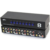 E-Sds 8-Way Av Switch Rca Switcher 8 In 1 Out Composite Video L/R Audio Selector Box For Dvd Stb Game Consoles Cv0235