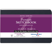 Stillman & Birn Zeta Series Softcover Sketchbook, 8.5"" X 5.5"", 270 Gsm (Extra Heavyweight), White Paper, Smooth Surface