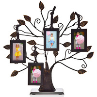 Philip Whitney Picture Frames, Family Tree Picture Frames With 4 Hanging Photo Frames, Wall Decor, Table Decor, Gifts For Mom, 13""