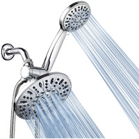 Aquadance 7"" Premium High Pressure 3-Way Rainfall Combo For The Best Of Both Worlds - Enjoy Luxurious Rain Showerhead And 6-Setting Hand Held Shower Separately Or Together - Chrome Finish - 3328