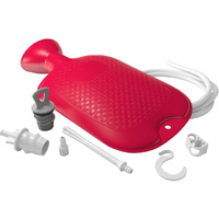 Flents Douche And Enema Combination Kit For Men And Women, Large Capacity, Multipurpose Cleaning System, Made With Comfortable Material, Red (1.66 L)