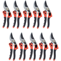 Zenport Q19 Euro-Pro Horticulture Pruner, 0.75 Cut, Long, Black/Red, Small / 7.75-Inch