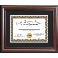 Creative Picture Frames 8.5X11 Diploma Frame This 11X14-Inch Eco-Walnut Includes Black Matting Holds 8.5X11-Inch Media, With Installed Hangers For Either Orientation