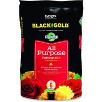 Sun Gro Horticulture 8-Quart Black Gold 1310102 Purpose Potting Soil With Control, Brown/A