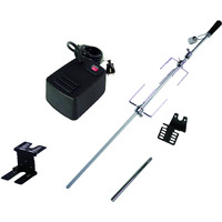 Dyna-Glo Universal Heavy Duty Rotisserie Kit For Grills, Black & Silver