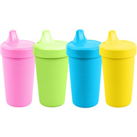 Re-Play Made In Usa 10 Oz. Sippy Cups For Toddlers, Pack Of 4 - Reusable Spill Proof Cups For Kids, Dishwasher/Microwave Safe - Hard Spout Sippy Cups For Toddlers 3.13"" X 6.25"", Easter