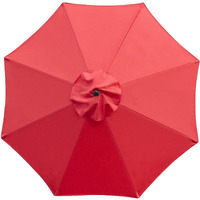 Sunnyglade 9Ft Patio Umbrella Replacement Canopy Market Umbrella Top Fit Outdoor Umbrella Canopy (Red)