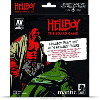 Vallejo Val70187 Board Game, Farbsetmit Av Model Color Hellboy (8 Paints & Figure), Various, 9 Piece Set
