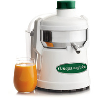 Omega J4000 High Speed Pulp Ejection Juicer 1/3 Hp Juices Vegetables Citrus And Fruits At 3500 Rpm Surgical Stainless Steel Parts And Stainless Steel Blade, 250-Watts, White