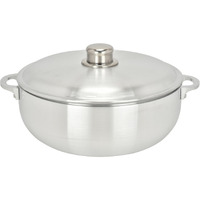 Aluminum Caldero Stock Pot By Chef Pro, Superior Cooking Performance For Even Heat Distribution, Perfect For Serving Large And Small Groups, Riveted Handles, Commercial Grade (7.4 Quart)