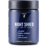 Night Shred Fat Burner And Natural Sleep Support | Ashwaganda, 5-Htp, Cla, Melatonin | Appetite Suppressant | Weight Loss Support Nighttime Fat Burning (60 Vegetarian Capsules)