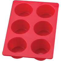 Mrs. Anderson's Baking Silicone 6-Cup Jumbo Muffin Pan, Non-Stick European-Grade Silicone Silicone