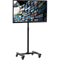 Vivo Mobile Tv Display Stand For 13 To 42 Inch Led Lcd Flat Panel Screens, Rolling Floor Stand Height Adjustable Mount With Wheels Stand-Tv07W