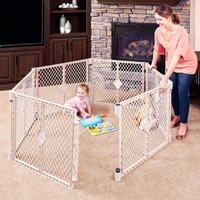 Toddleroo By North States Superyard 6 Panel Free Standing Play Yard, Indoor Or Outdoor Baby Playpen, Baby Gate. Made In Usa. 5.5 Feet Corner To Corner Play Pen (26"" Tall, Sand)